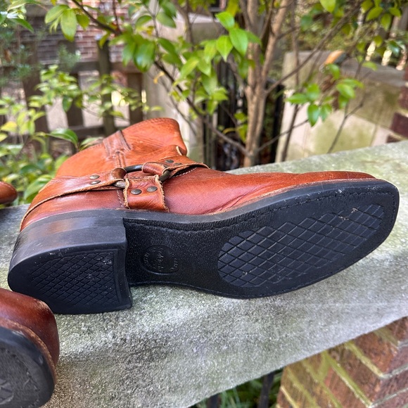 Frye Vintage Harness Men's Redwood Pebble Rust Brown Boots - Picture 11 of 12